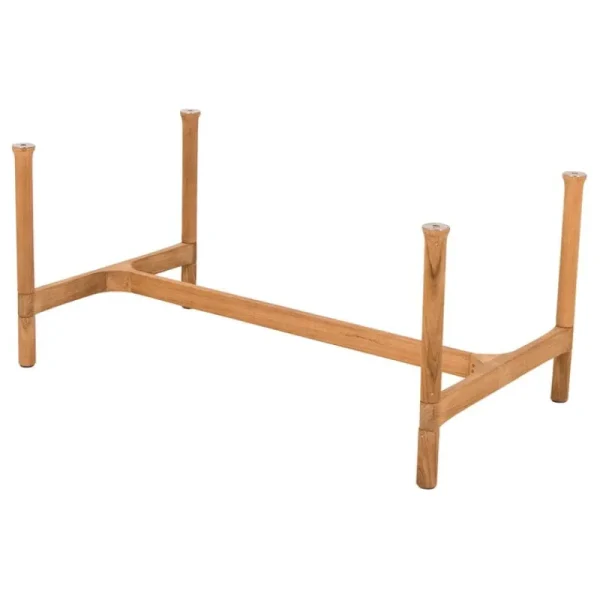 Cane-line Terrassenmöbel | Tische^Twist Couchtisch, 120 x 60 cm, Teakholz, – Travertin-Optik