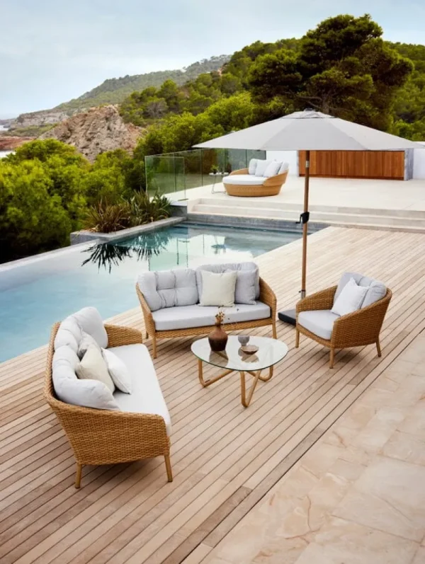 Cane-line Terrassenmöbel | Tische^Wave Couchtisch, Natur - Transparent
