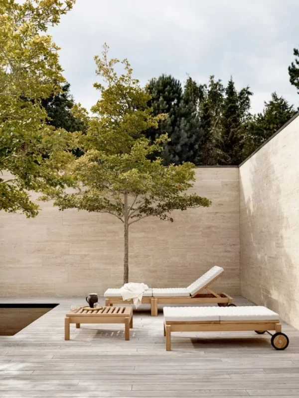 Carl Hansen & Su00f8n Terrassenmöbel^Carl Hansen & Søn AH603 Outdoor Fußstütze für Liege, Teak