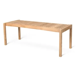Carl Hansen & Su00f8n Terrassenmöbel^Carl Hansen & Søn AH912 Outdoor-Tisch/Bank, 48,5 x 123,5 cm, Teak