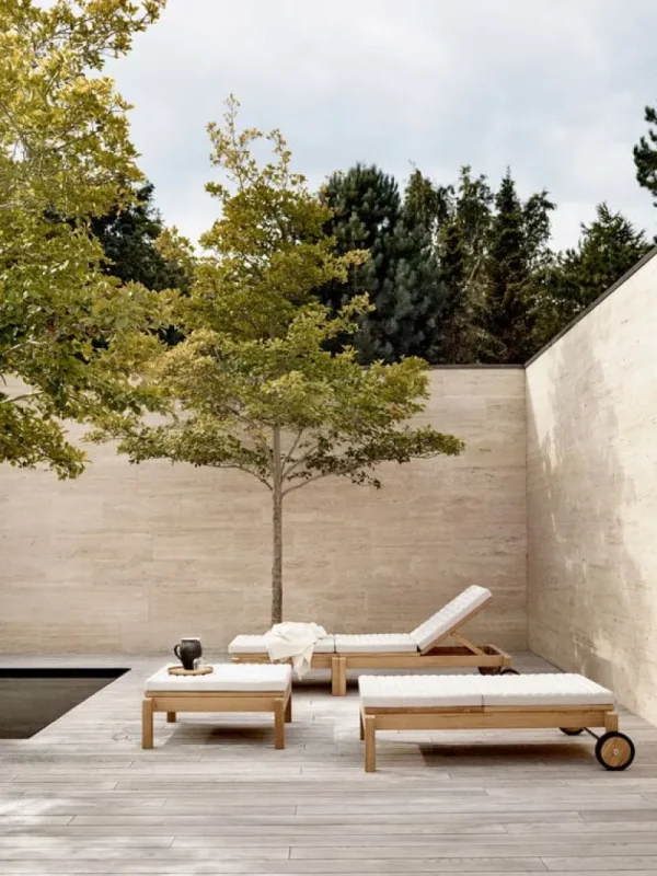 Carl Hansen & Su00f8n Terrassenmöbel^Carl Hansen & Søn AH603 Outdoor Fußstütze für Liege, Teak