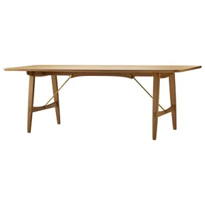 Carl Hansen & Su00f8n Tische-Carl Hansen & Søn BM1160 Hunting Esstisch, Eiche geölt - Messing