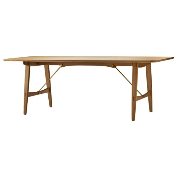 Carl Hansen & Su00f8n Tische-Carl Hansen & Søn BM1160 Hunting Esstisch, Eiche geölt - Messing