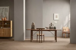 Carl Hansen & Su00f8n Tische-Carl Hansen & Søn BM1160 Hunting Esstisch, Walnuss Geölt, Messing