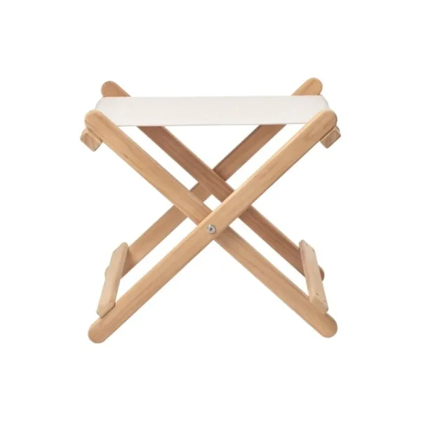 Carl Hansen & Su00f8n Terrassenmöbel^Carl Hansen & Søn BM5768 Liegestuhl-Fußhocker, Teakholz – Cremeweiß