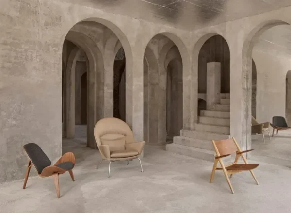 Carl Hansen & Su00f8n Sitzgelegenheiten-Carl Hansen & Søn CH07 Shell Loungesessel, Walnuss geölt - schw. Leder Thor 301