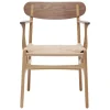 Carl Hansen & Su00f8n Sitzgelegenheiten-Carl Hansen & Søn CH26 Stuhl, geölte Eiche und Walnuss - Naturkordel