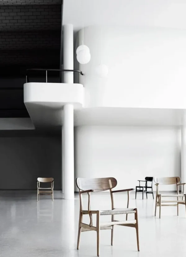 Carl Hansen & Su00f8n Sitzgelegenheiten-Carl Hansen & Søn CH26 Stuhl, geölte Eiche und Walnuss - Naturkordel