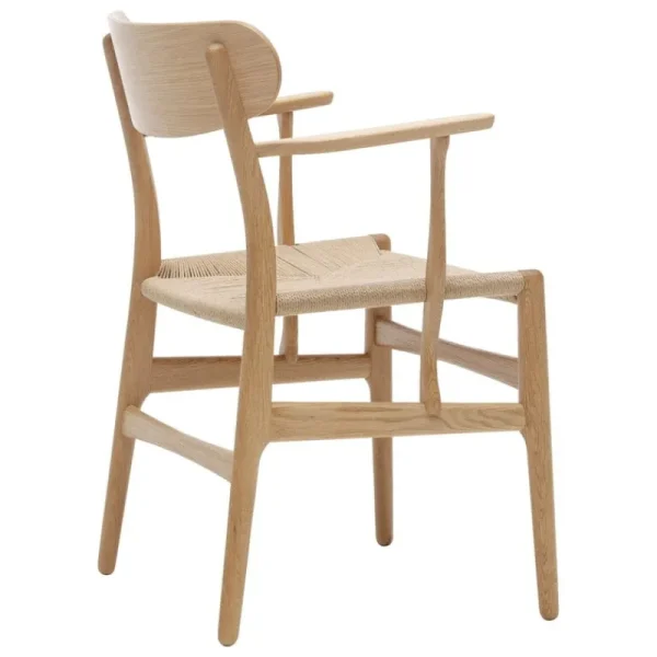 Sibast Sitzgelegenheiten-Carl Hansen & Søn CH26 Stuhl, geölte Eiche - Naturkordel