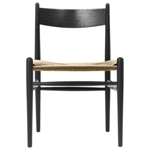 Hem Sitzgelegenheiten-Carl Hansen & Søn CH36 Stuhl, Schwarz - Naturkordel