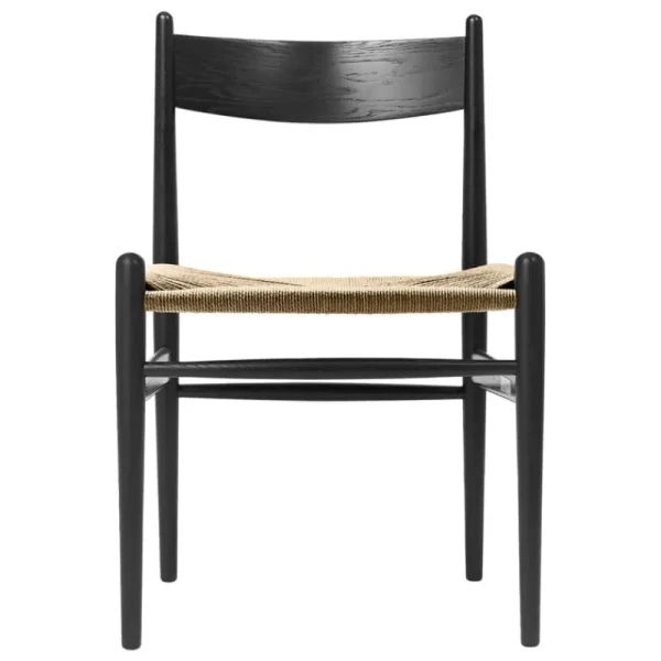 Hem Sitzgelegenheiten-Carl Hansen & Søn CH36 Stuhl, Schwarz - Naturkordel