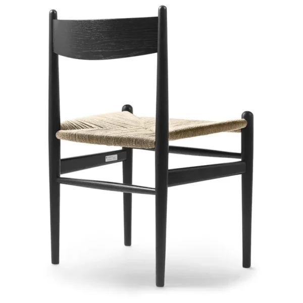 Hem Sitzgelegenheiten-Carl Hansen & Søn CH36 Stuhl, Schwarz - Naturkordel