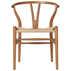 Artek Sitzgelegenheiten-Carl Hansen & Søn CH24 Wishbone Stuhl, geöltes Teak - Naturkordel