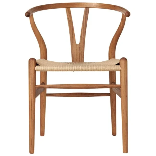 Artek Sitzgelegenheiten-Carl Hansen & Søn CH24 Wishbone Stuhl, geöltes Teak - Naturkordel