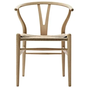 Muuto Sitzgelegenheiten-Carl Hansen & Søn CH24 Wishbone Stuhl, Eiche geseift - Naturkordel