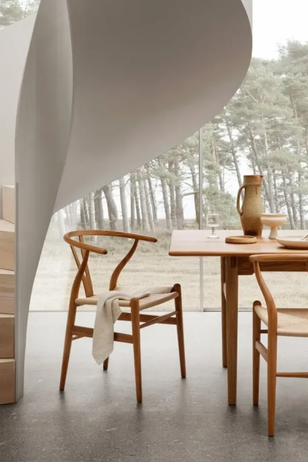 Artek Sitzgelegenheiten-Carl Hansen & Søn CH24 Wishbone Stuhl, geöltes Teak - Naturkordel