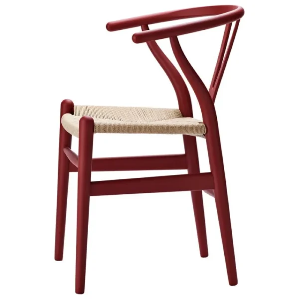 Normann Copenhagen Sitzgelegenheiten-Carl Hansen & Søn CH24 Wishbone Stuhl, weiches Braunrot - Naturkordel