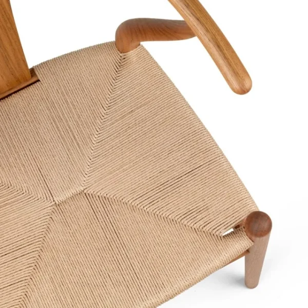 Artek Sitzgelegenheiten-Carl Hansen & Søn CH24 Wishbone Stuhl, geöltes Teak - Naturkordel