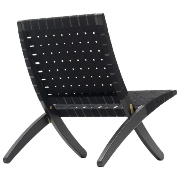 Yrju00f6 Kukkapuro Sitzgelegenheiten-Carl Hansen & Søn MG501 Cuba Loungesessel, Eiche schwarz - schwarzes Gewebe