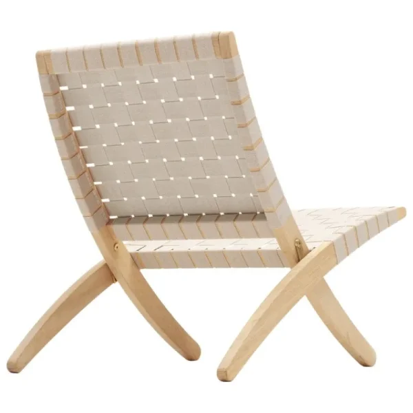 Carl Hansen & Su00f8n Sitzgelegenheiten-Carl Hansen & Søn MG501 Loungesessel Cuba, Eiche Geölt, Naturfarbenes Gewebe