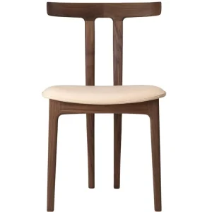 Interface Sitzgelegenheiten-Carl Hansen & Søn OW58 T-Chair, Walnuss geölt - beiges Leder Sif 90