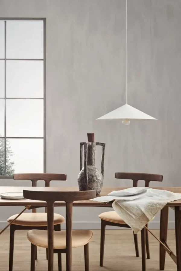 Interface Sitzgelegenheiten-Carl Hansen & Søn OW58 T-Chair, Walnuss geölt - beiges Leder Sif 90