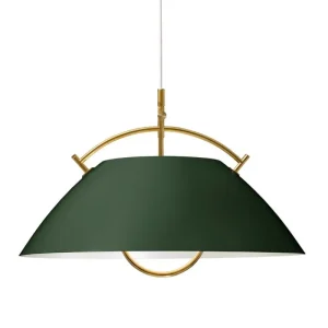 Artemide Deckenleuchten-Carl Hansen & Søn Wegner Pendelleuchte, Dunkelgrün – Gold