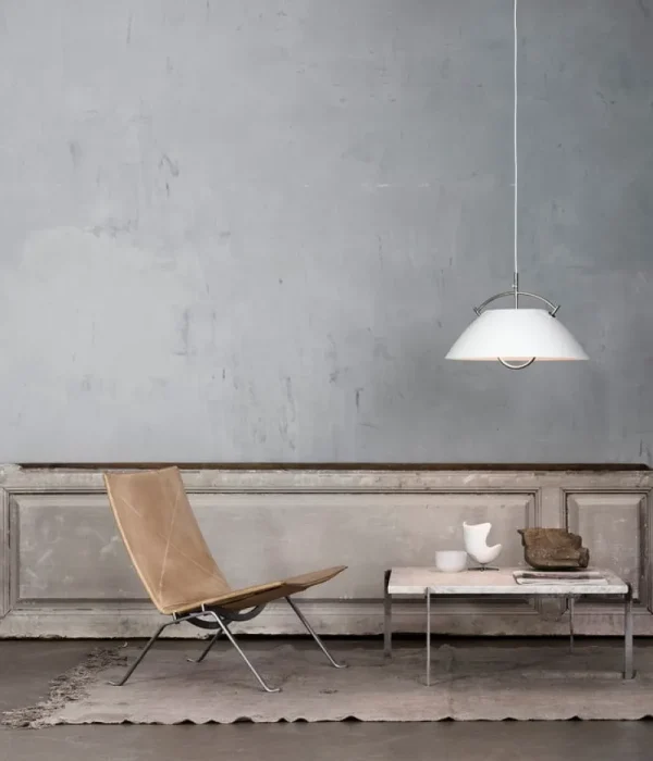 Artemide Deckenleuchten-Carl Hansen & Søn Wegner Pendelleuchte, Weiß – Nickel