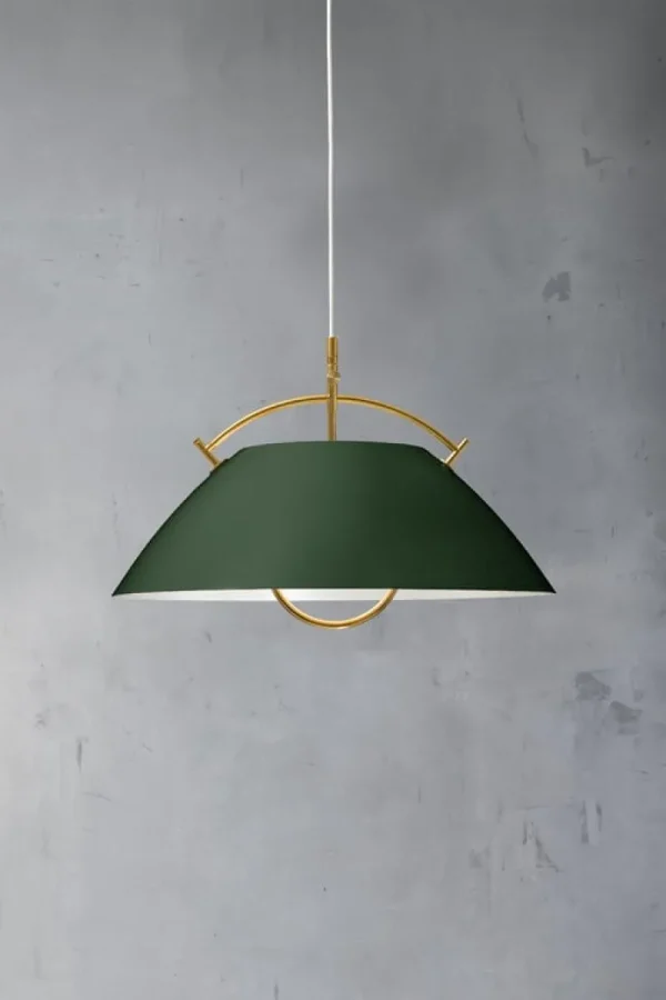 Artemide Deckenleuchten-Carl Hansen & Søn Wegner Pendelleuchte, Dunkelgrün – Gold