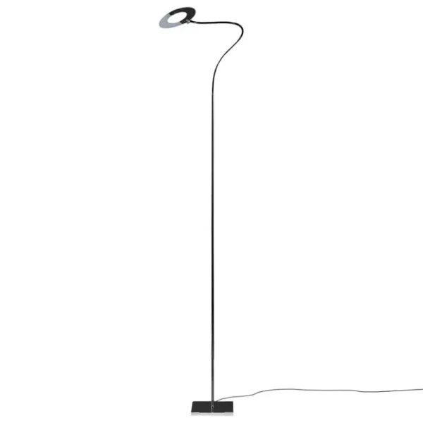 ferm LIVING Stehleuchten-Catellani & Smith Giulietta Stehleuchte, silber - schwarzer Ring