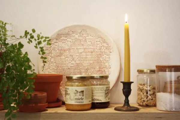 Iittala Kerzen Und Kerzenhalter-Collaboratorio Candela Kerze, 23 cm, 2 Stück, Honigfarben