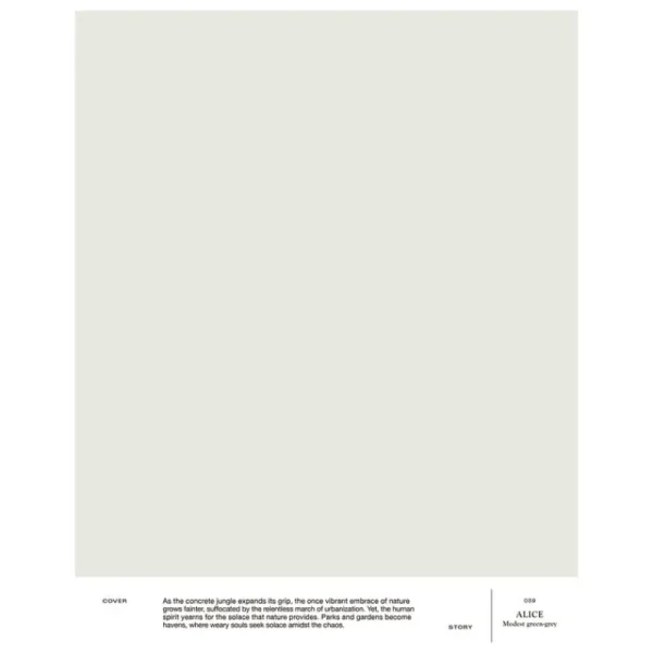 Cover Story Wandfarben^Farbmuster, 039 ALICE - dezentes Grüngrau