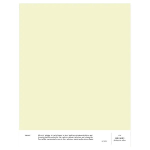 Cover Story Wandfarben^Farbmuster, 031 CHARLES – Bright Cold Yellow