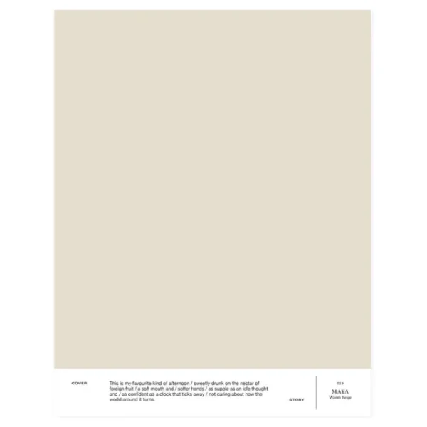 Cover Story Wandfarben^Farbmuster, 019 MAYA – warmes Beige
