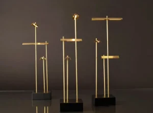 Audo Copenhagen Tischlampen-DCWéditions Knokke, kabellose Tischleuchte, Messing gebürstet