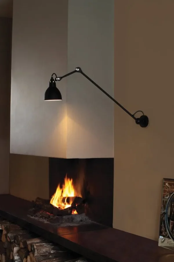 Flos Wandleuchten-DCWéditions Lampe Gras 304 L 60 Lampe, runder Schirm, schwarz