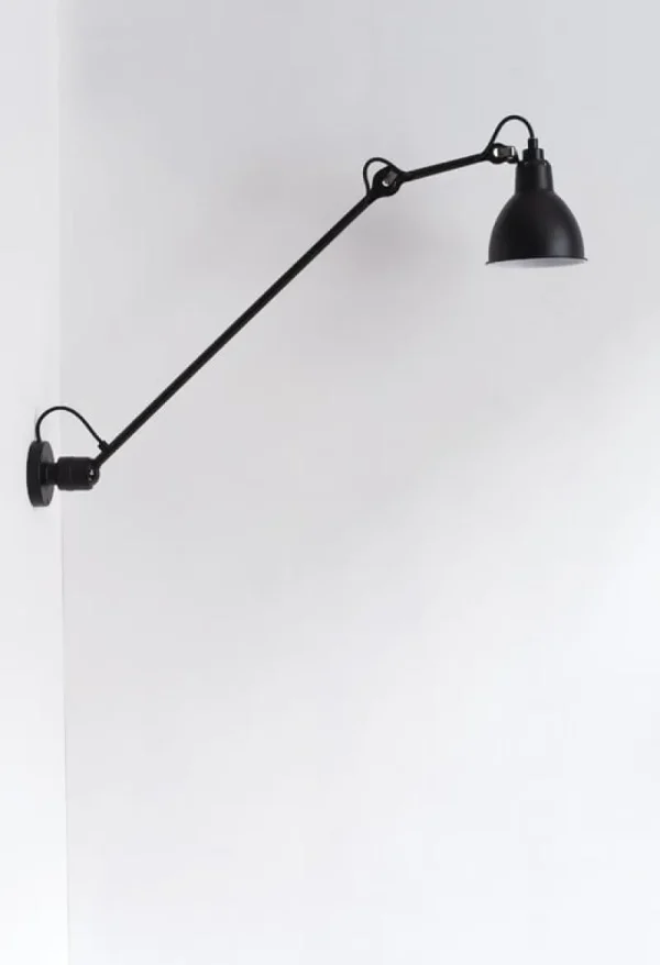 Flos Wandleuchten-DCWéditions Lampe Gras 304 L 60 Lampe, runder Schirm, schwarz