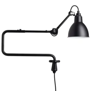 Wu00e4stberg Wandleuchten-DCWéditions Lampe Gras 303 Wandleuchte, runder Schirm, Schwarz