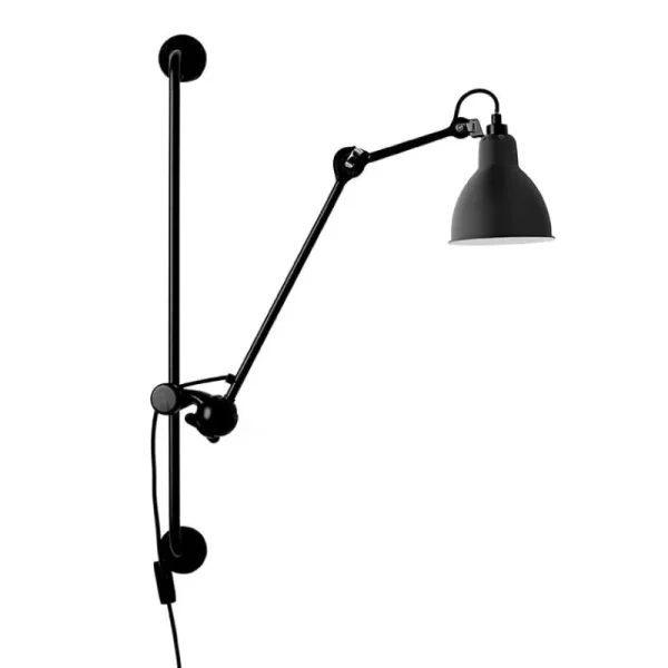 Secto Design Wandleuchten-DCWéditions Lampe Gras 210 Wandleuchte, runder Schirm, schwarz