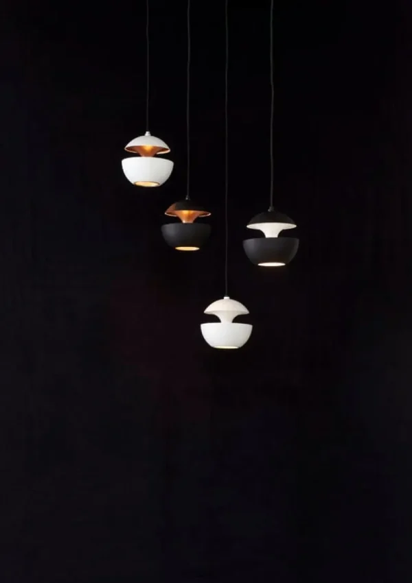 Vitra Deckenleuchten-DCWéditions Pendelleuchte Here Comes The Sun 175, schwarz – weiß