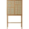 Lundia Aufbewahrungsmöbel-Design House Stockholm Air Schrank, Eiche/Korbgeflecht