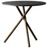 Asplund Tische-Eberhart Furniture Aldric Esstisch, 80 cm, Beton dunkel – Eiche dunkel