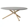 Eberhart Furniture Tische-Bertha Couchtisch, 90 cm, Beton hell – Eiche hell