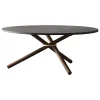 Eberhart Furniture Tische-Bertha Couchtisch, 90 cm, Beton dunkel – Eiche dunkel