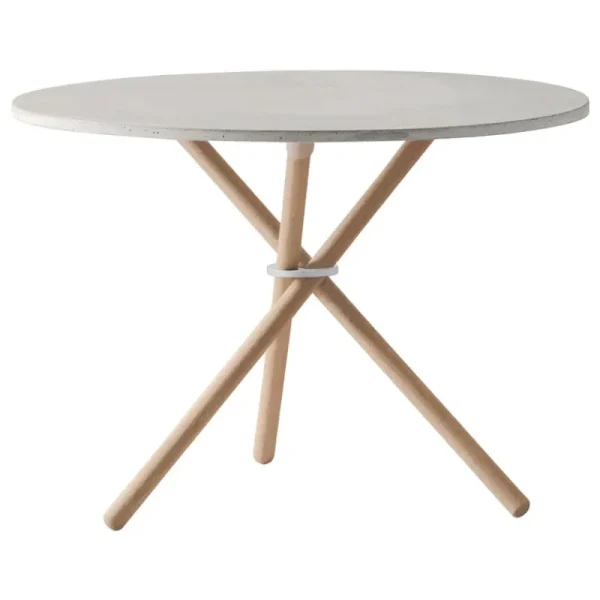 &Tradition Tische-Eberhart Furniture Daphne Couchtisch, 65 cm, Beton hell – Eiche hell