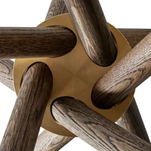Klassik Studio Tische-Eberhart Furniture Hector Esstisch, 120 cm, Beton dunkel – Eiche dunkel