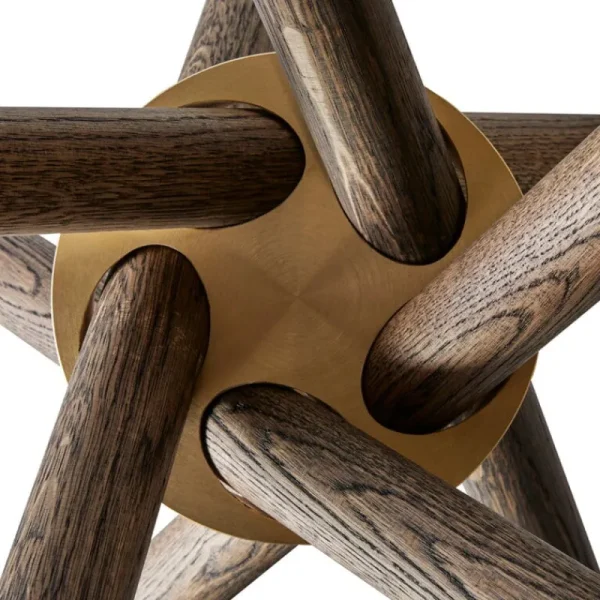 Klassik Studio Tische-Eberhart Furniture Hector Esstisch, 120 cm, Beton dunkel – Eiche dunkel