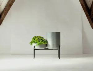 Elementa Indoor-gardening^Topf, niedrig, Grau