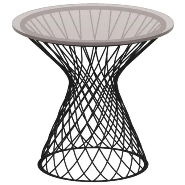 Emu Terrassenmöbel^Heaven Couchtisch, 50 cm, schwarz, Glasplatte
