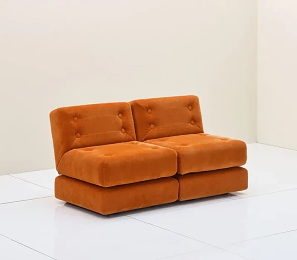 NORR11 Sofas Und Liegen-Fasetti Easy Sofamodul, 71 x 80 cm, Corda in Orange